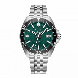 Alexandre Christie AC 6687 Silver Green MDBTBGN